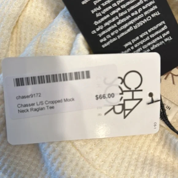 NWT Chaser Cream Waffle Pattern Pullover - Picture 5 of 5